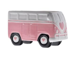 New Ceramic Microbus 3 wick candle in pink
